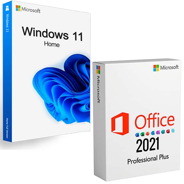 Office 2021 Pro Plus + Windows 11 Famille - Licence Microsoft officielle  pas cher
