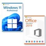 Microsoft Windows 11 Pro + Microsoft Office 2019 Standard license for 3 PC