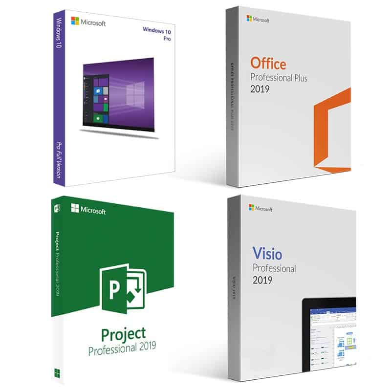 Windows 10 Professional + Visio 2019 Professional + Project 2019  Professional + Office 2019 Professional Plus – Australia