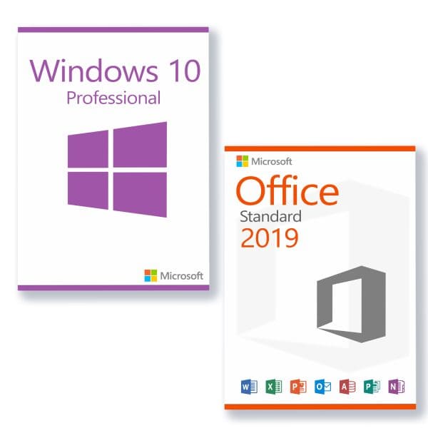 Microsoft Windows 10 Professional + Microsoft Office 2019 Standard Lizenz für 3 PC