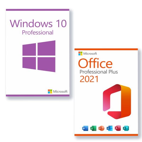 Microsoft Office 2021 Professional Plus + Microsoft Windows 10 Professional Lizenz für 3 PC