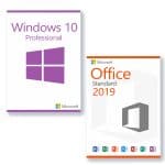 Microsoft Windows 10 Professional + Microsoft Office 2019 Standard Lizenz für 3 PC