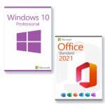 Microsoft Windows 10 Professional + Microsoft Office 2021 Standard lisenssi 3 laitteelle