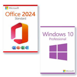 Microsoft Office 2024 Standard + Microsoft Windows 10 Professional lisenssi 3 laitteelle