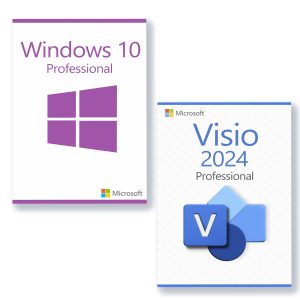 Microsoft Windows 10 Professional + Microsoft Visio 2024 Professional lisenssi 3 laitteelle