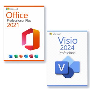 Microsoft Office 2021 Professional Plus + Microsoft Visio 2024 Professional licence pour 3 appareils