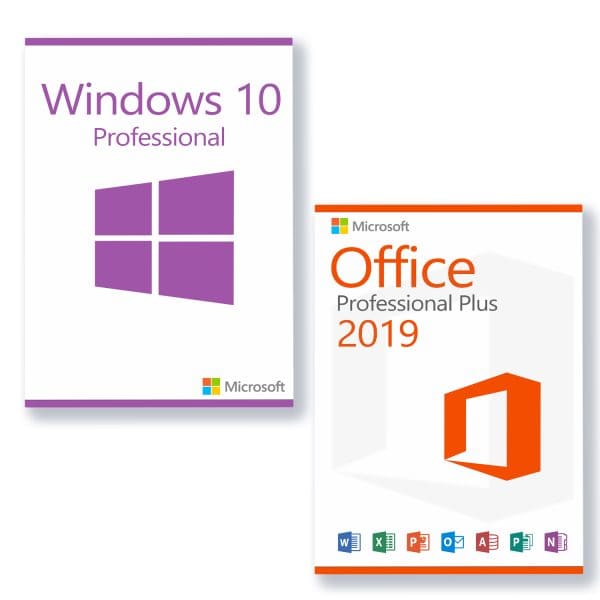 Microsoft Office 2019 Professional Plus + Microsoft Windows 10 Professional Licentie voor 3 pc's