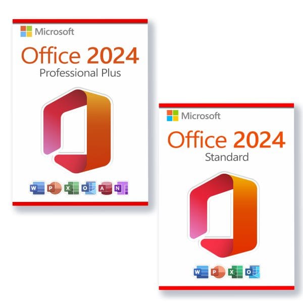 Microsoft Office 2024 Standard + Microsoft Office 2024 Professional Plus licentie voor 3 PC's