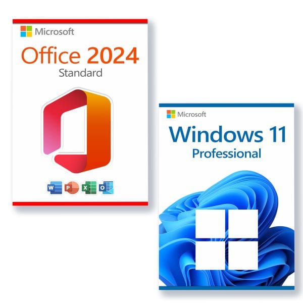 Microsoft Office 2024 Standard + Microsoft Windows 11 Professional licentie voor 3 pc's