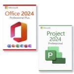 Microsoft Office 2024 Professional Plus + Microsoft Project 2024 Professional Licentie voor 3 pc’s