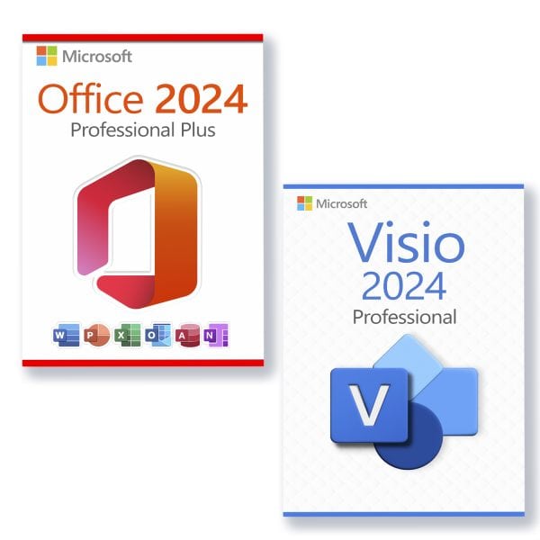 Microsoft Office 2024 Professional Plus + Microsoft Visio 2024 Professional Licentie voor 3 pc’s