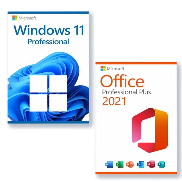 Microsoft Windows 11 Professional + Microsoft Office 2021 Professional Plus Licentie voor 3 pc's