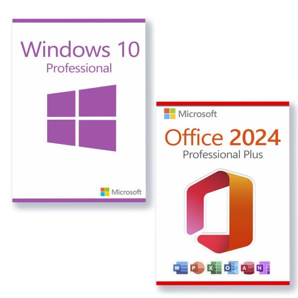 Microsoft Office 2024 Professional Plus + Microsoft Windows 10 Professional per 3 PC