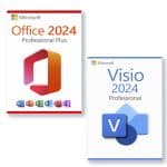 Microsoft Office 2024 Professional Plus + Microsoft Visio 2024 Professional Licença para 3 dispositivos