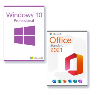 Microsoft Windows 10 Professional + Microsoft Office 2021 Standard Licens för 3 enheter