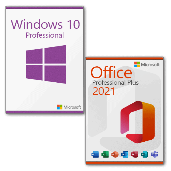 Microsoft Windows 10 Professional + Office 2021 Professional Plus