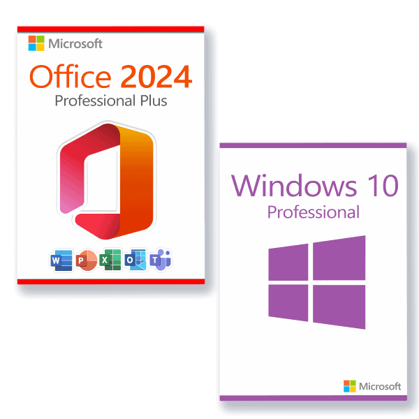 Microsoft Office 2024 Professional Plus + Microsoft Windows 10 Pro für